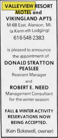 Valley View Motel (Country House) - Sept 1978 Ad